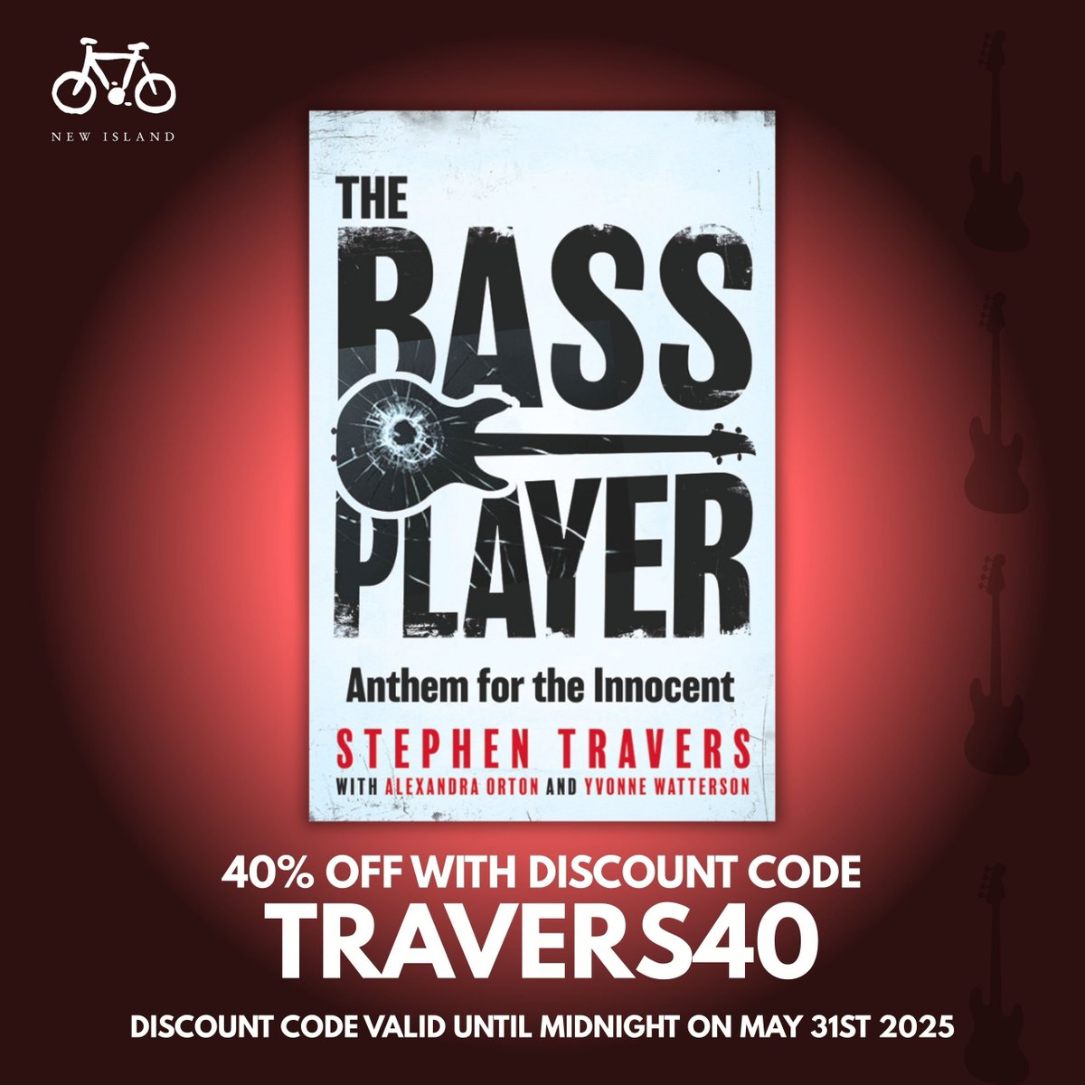 Pre-order Stephen Travers' new book, The Bass Player before midnight on May 31st to receive 40% OFF! All you need to do is enter the discount code TRAVERS40 at the checkout.