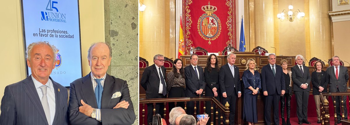 UNE Asociación Española de Normalización (@normasune) on Twitter photo Nuestro presidente #UNE, Alfredo Berges, acompañó el pasado viernes a nuestro #miembroUNE <a href="/UProfesional/">Unión Profesional</a> al acto de celebración de su 45 aniversario en <a href="/Senadoesp/">Senado de España</a>.
🤝 #UNE y #UniónProfesional mantenemos una firme alianza para potenciar los beneficios de los estándares en el Nuestro presidente #UNE, Alfredo Berges, acompañó el pasado viernes a nuestro #miembroUNE <a href="/UProfesional/">Unión Profesional</a> al acto de celebración de su 45 aniversario en <a href="/Senadoesp/">Senado de España</a>.
🤝 #UNE y #UniónProfesional mantenemos una firme alianza para potenciar los beneficios de los estándares en el