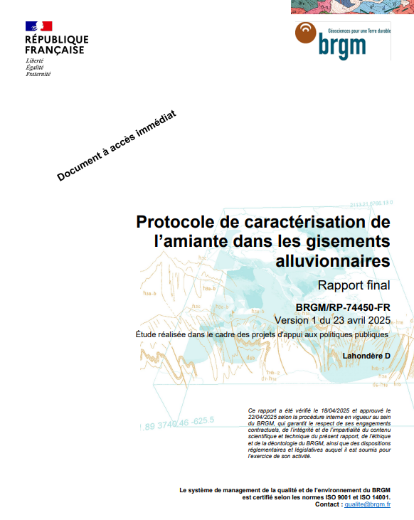 aleacontroles.com/actualites/ami…
🆕 Le <a href="/BRGM_fr/">BRGM</a> publie un protocole inédit pour détecter l’#amiante dans les gisements alluvionnaires.
Objectif : prévenir les risques, guider les géologues, sécuriser les chantiers.
#Carrières #Granulats #SantéTravail #BRGM #Environnement