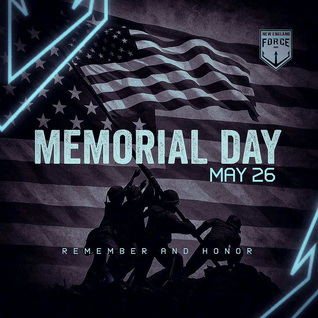 N_E_Force's tweet photo. 🇺🇸 Today, Force joins the nation in remembering and honoring the brave men and women who gave their lives for the country. The club is grateful for their ultimate sacrifice. 

Thank you!

#MemorialDay #NeverForget https://t.co/AhaokrU6ee