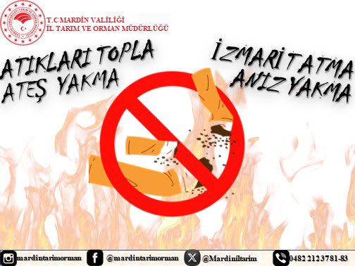 Dargeçit İlçe Tarım ve Orman Müdürlüğü (@dargecit_tarim) on Twitter photo Tarlaya, bahçeye, yol kenarına atılan her izmarit geleceğimize emeğimize ihanettir! Emeğimiz heba olmasın !!!
<a href="/ibrahimyumakli/">İbrahim Yumaklı</a>
<a href="/tuncay_akkoyun/">Tuncay Akkoyun</a>
<a href="/menesipek/">Muhammed Enes İpek</a>
<a href="/TCTarim/">T.C. Tarım ve Orman Bakanlığı</a>
<a href="/MenduhDinler/">Menduh DİNLER</a>
<a href="/Mardiniltarim/">Mardin İl Tarım ve Orman Müdürlüğü</a> Tarlaya, bahçeye, yol kenarına atılan her izmarit geleceğimize emeğimize ihanettir! Emeğimiz heba olmasın !!!
<a href="/ibrahimyumakli/">İbrahim Yumaklı</a>
<a href="/tuncay_akkoyun/">Tuncay Akkoyun</a>
<a href="/menesipek/">Muhammed Enes İpek</a>
<a href="/TCTarim/">T.C. Tarım ve Orman Bakanlığı</a>
<a href="/MenduhDinler/">Menduh DİNLER</a>
<a href="/Mardiniltarim/">Mardin İl Tarım ve Orman Müdürlüğü</a>