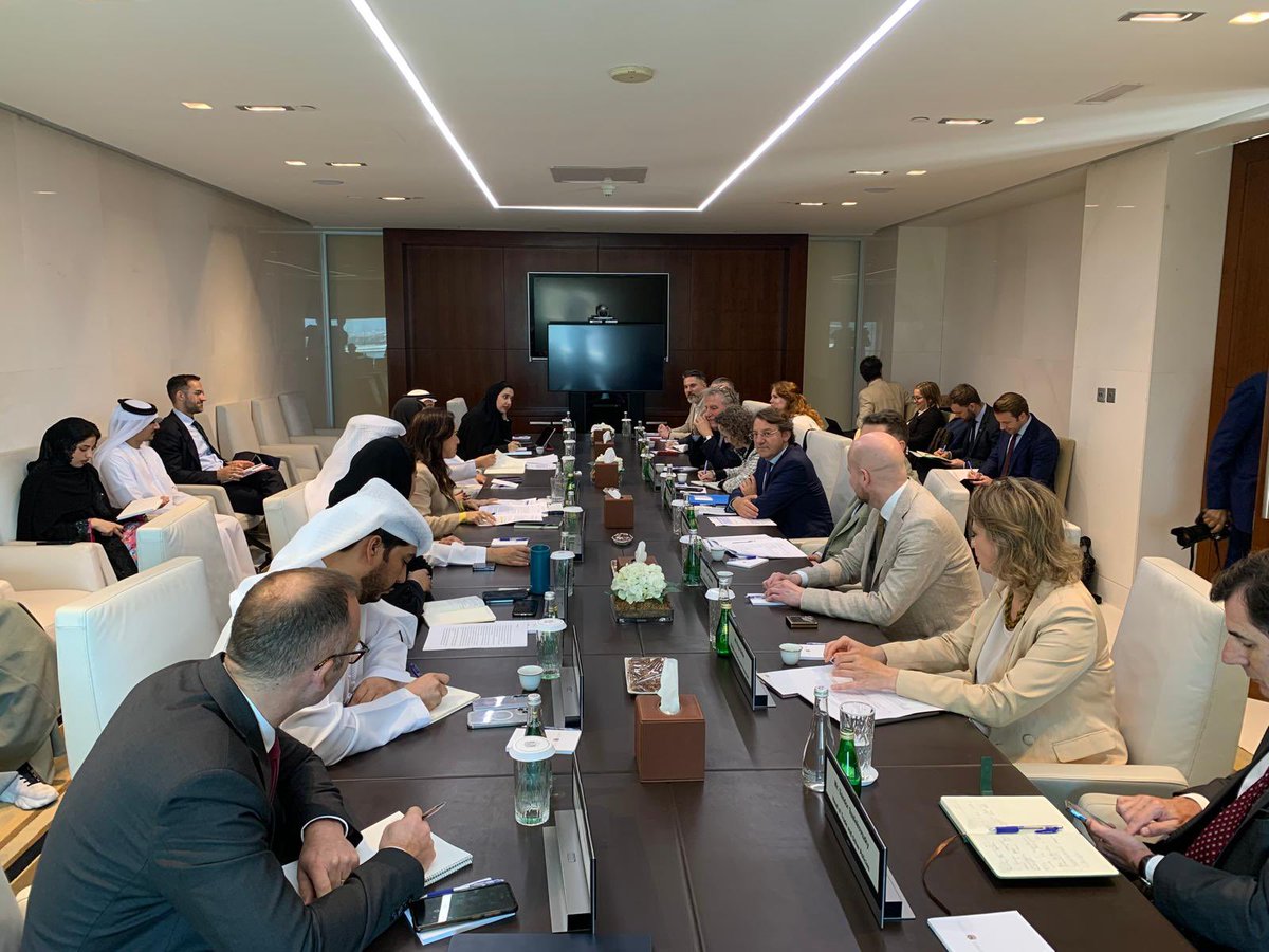 EP_Taxation's tweet image. End of the first day’s meetings for the delegation of MEPs of the @EP_Taxation subcommittee in Abu Dhabi. Meetings continue tomorrow and then in Dubai on Wednesday.