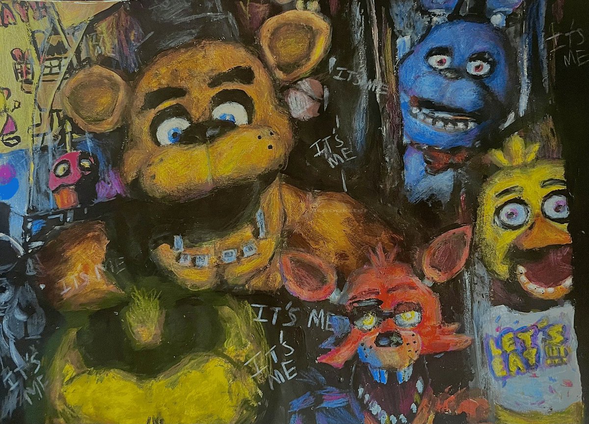 #FNAF #painting 
went a little too crazy with "it's me" but whateva