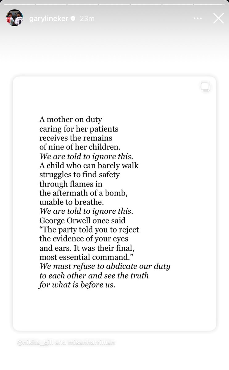 🇵🇸 Gary Lineker on Instagram: