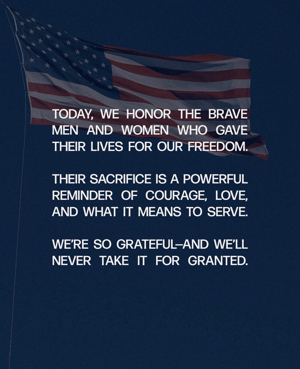 Thank you to those who made the ultimate sacrifice.