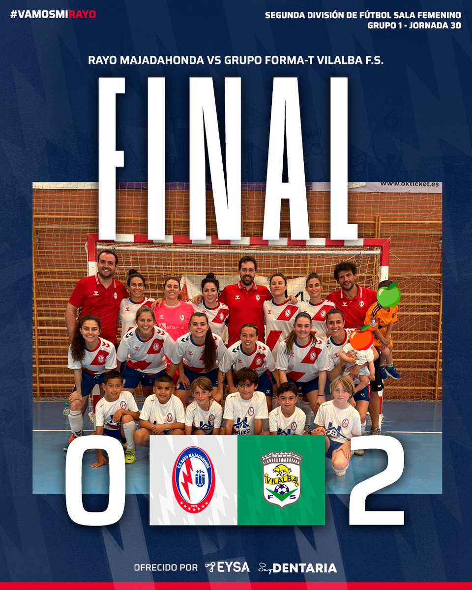 ❌ Derrota de nuestro primer equipo en el último partido de la temporada. Un mal comienzo de la segunda parte decantó el partido para las gallegas.

Mención especial para nuestros benjamines, que posaron con el Primer Equipo como campeones de Copa.

#VamosMiRayo⚡️⚪️🔵🔴