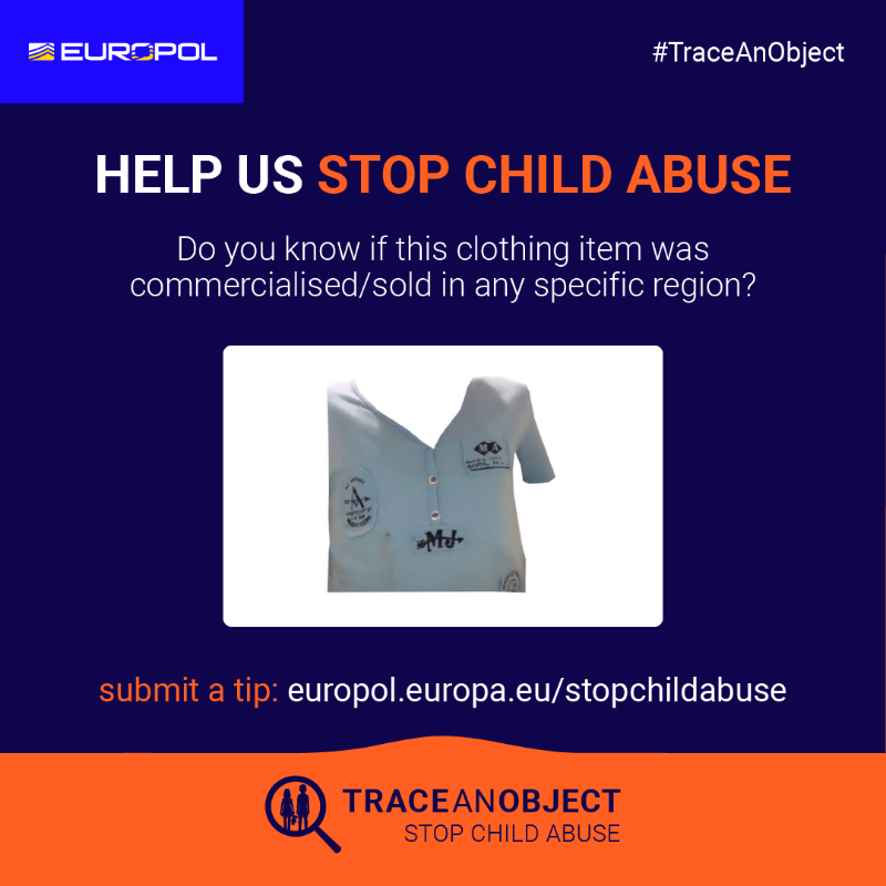 Europol's tweet photo. 🔎 Can you identify any of these items? Even the smallest tip could help.
⚠️ Our #TraceAnObject website has new images taken from files depicting child sexual abuse.
💡 You can help us move these investigations forward by submitting an anonymous tip.