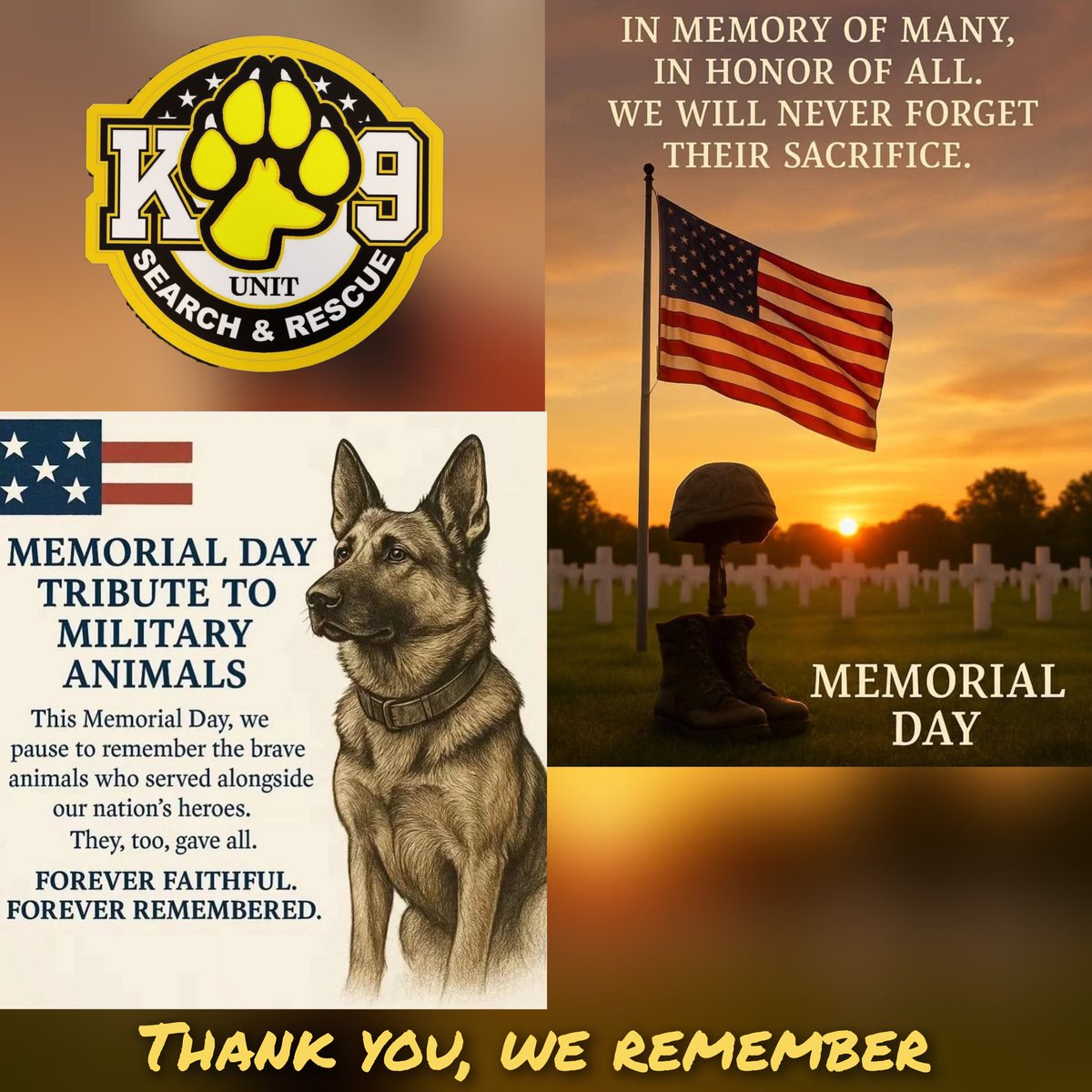 Dodgeguy75's tweet photo. On this Memorial Day, we take a moment to remember and honor the brave men and women who gave their lives for our freedom. Their sacrifices will never be forgotten. We will forever honor their memory. https://t.co/lN5j84GrD0