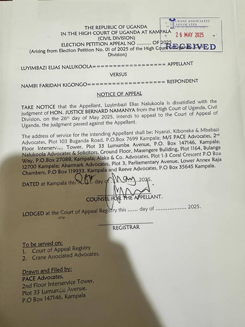 JoelSsenyonyi's tweet image. In light of the High Court ruling nullifying the victory of the people of Kawempe North, a Notice of Appeal has been filed.

If for some reason the Court of Appeal upholds the High Court decision, the people of Kawempe North will AGAIN defeat these fellows!