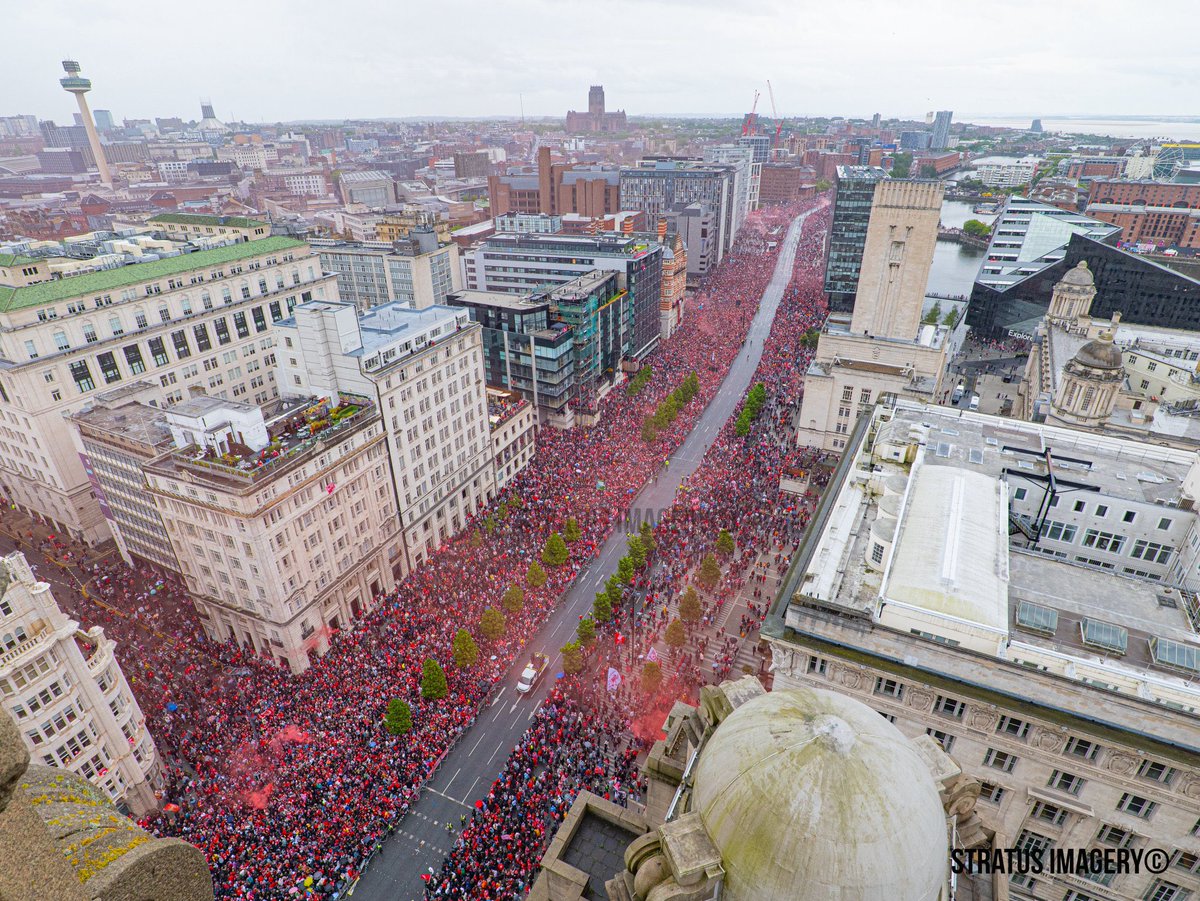 Explore Liverpool (@explorelpool) on Twitter photo 📸 | Liverpool turns into a sea of red for the #LFC Victory Parade #LFCParade 🔴
Photo by <a href="/stratusimagery/">Stratus Imagery</a> 📸 | Liverpool turns into a sea of red for the #LFC Victory Parade #LFCParade 🔴
Photo by <a href="/stratusimagery/">Stratus Imagery</a>