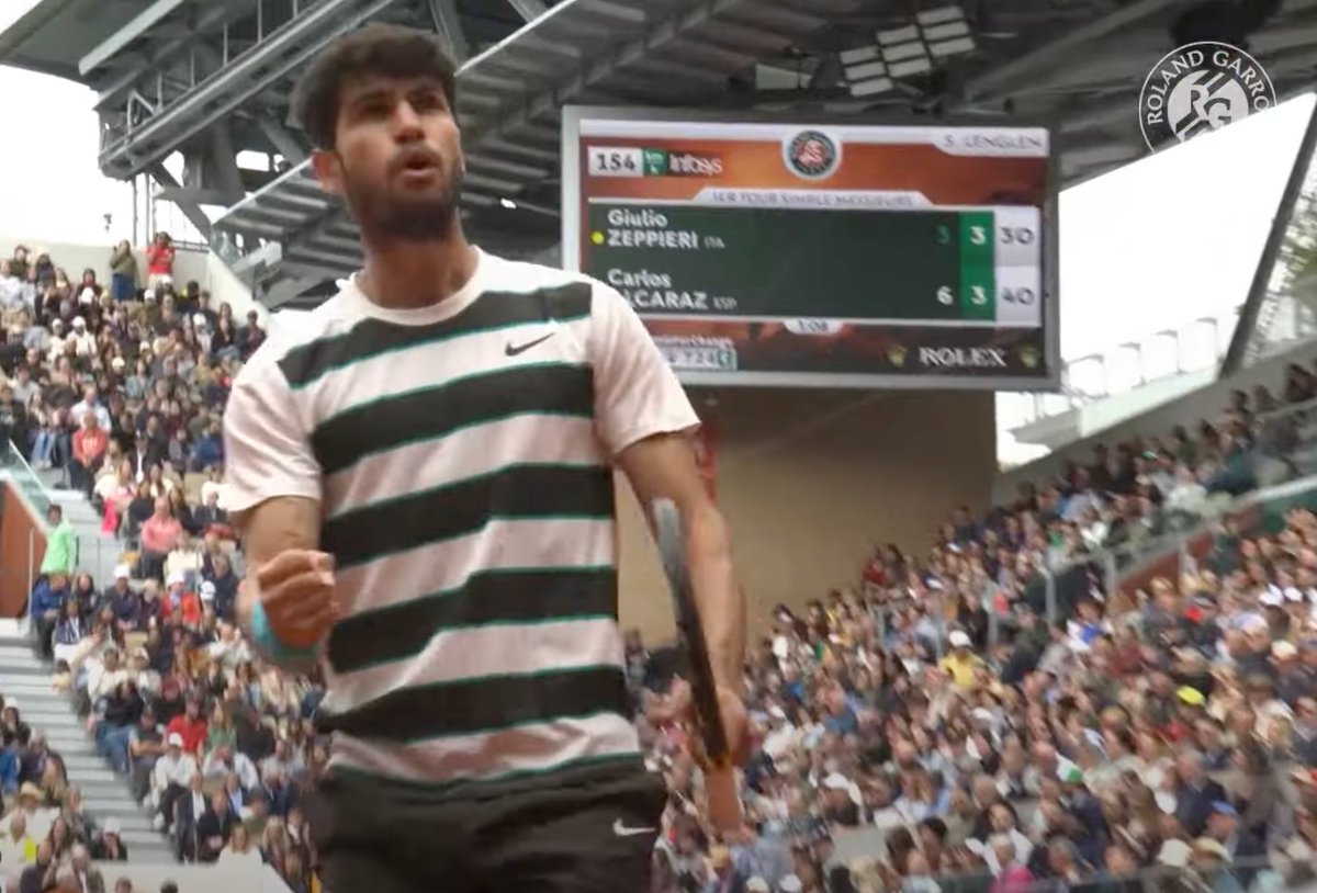 Verde e branco é sinónimo de... vencedor!
#SportingCP #Alcaraz #RolandGarros2025