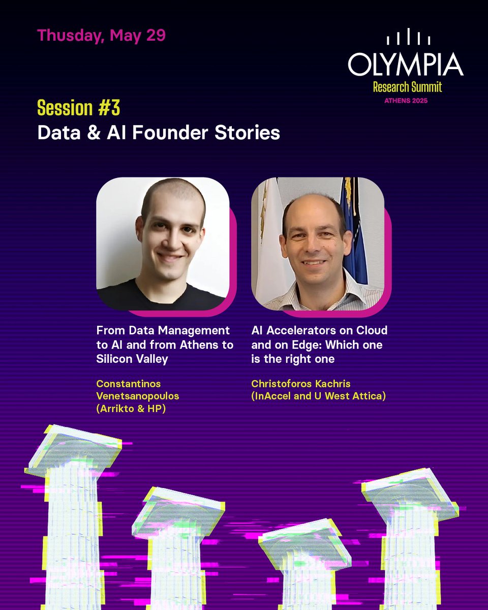 athenaRICinfo's tweet image. Day 1 of Olympia Research Summit kicks off with deep dives into next-gen databases, secure data infrastructures & AI innovation stories - where research meets real-world impact.
➡️ Meet the speakers: olympiasummit.athenarc.gr
#AI #BigData #MachineLearning #DataScience