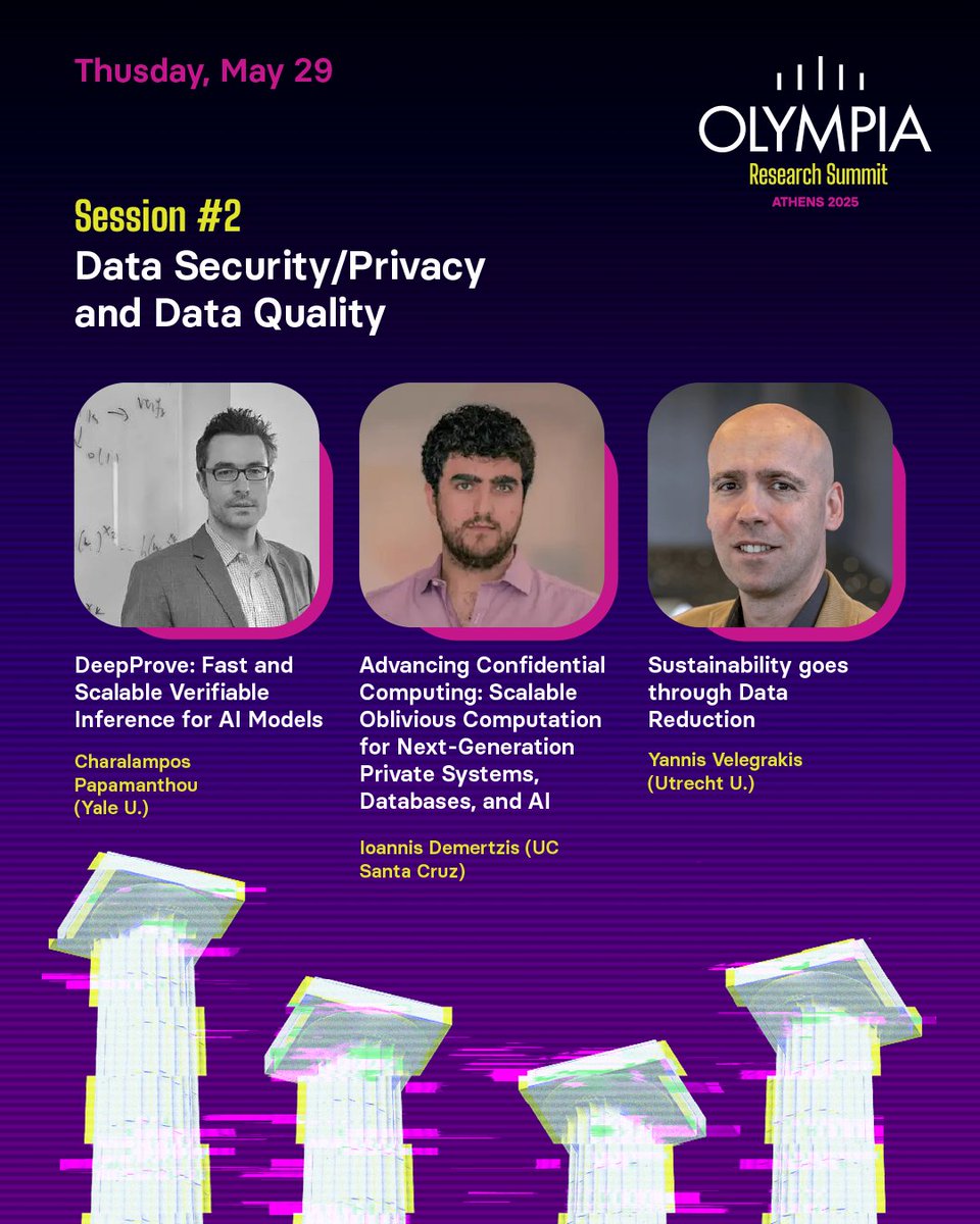 athenaRICinfo's tweet image. Day 1 of Olympia Research Summit kicks off with deep dives into next-gen databases, secure data infrastructures & AI innovation stories - where research meets real-world impact.
➡️ Meet the speakers: olympiasummit.athenarc.gr
#AI #BigData #MachineLearning #DataScience