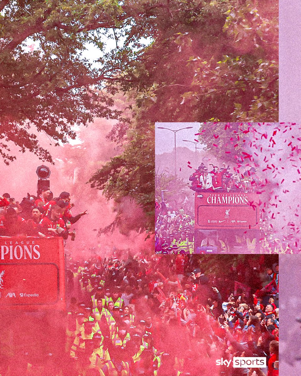 SkySportsPL's tweet photo. Liverpool celebrating their Premier League title in style 🔥🏆 https://t.co/vmFAglRPXt