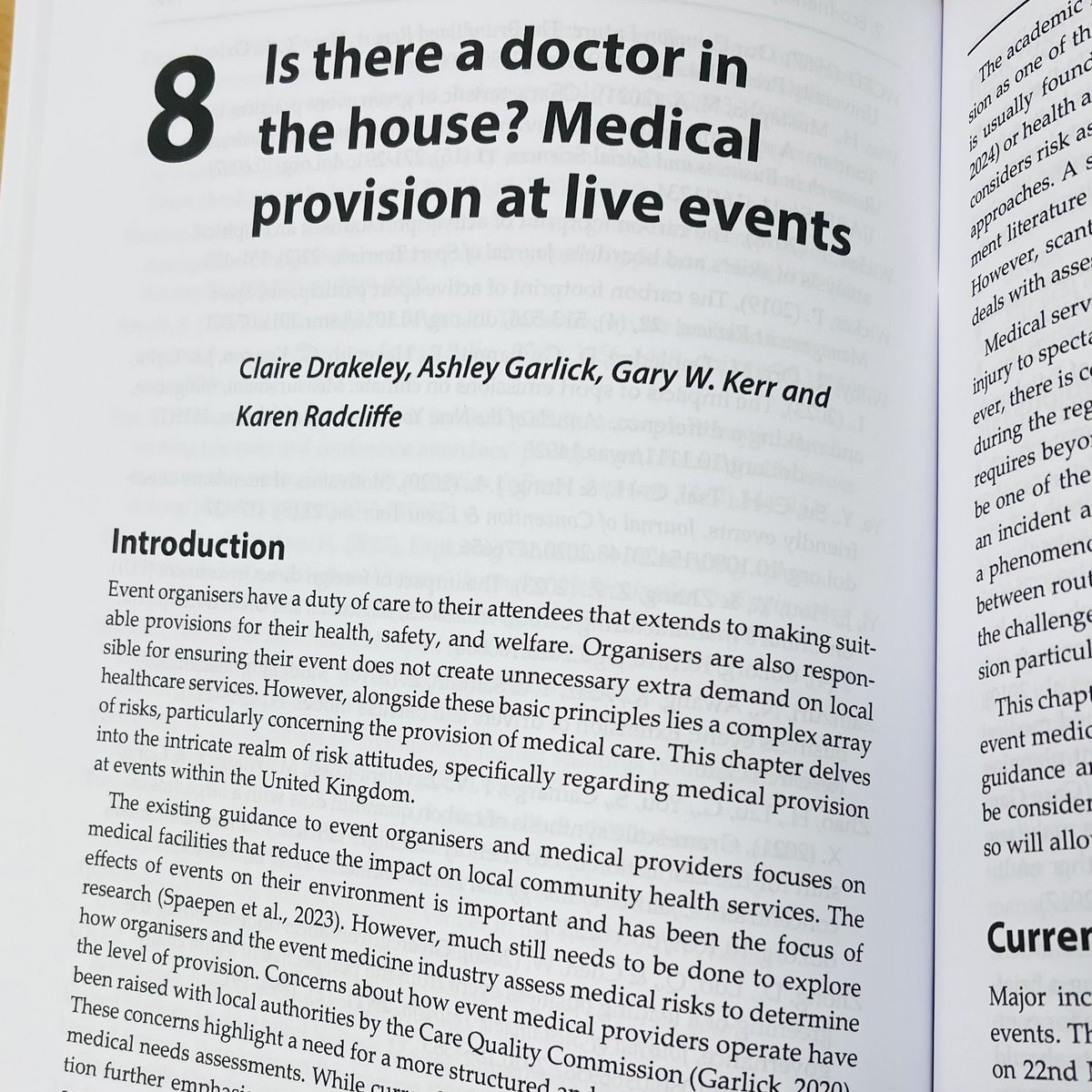 professor gary kerr (@drgarykerr) on Twitter photo ๐Great to see our chapter now published that explored attitude to risk in event medical provision
Major incidents at live events, such as the terrorist attack at the Ariana Grande concert in Manchester, have served as a catalyst for action in this area. ๐Great to see our chapter now published that explored attitude to risk in event medical provision
Major incidents at live events, such as the terrorist attack at the Ariana Grande concert in Manchester, have served as a catalyst for action in this area.