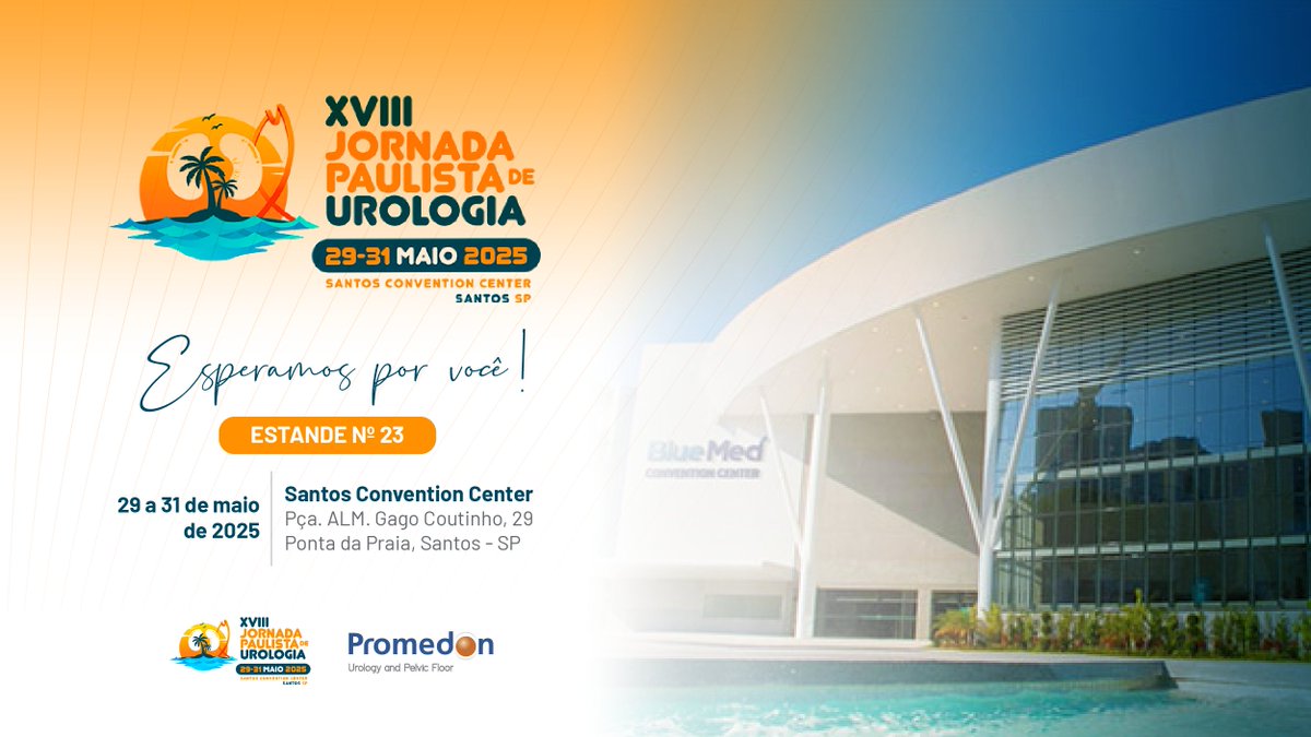 🎉 ¡Comienza la cuenta regresiva!
📍 Visítanos en el stand N° 23
🗓️ Del 29 al 31 de mayo
📍 Santos, Brasil
¡Te esperamos!
<a href="/PromedonUPF/">Promedon Urology and Pelvic Floor</a> #Promedon #Congresos2025 #Endourologia #JPU2025  #JornadaPaulistaDeUrologia