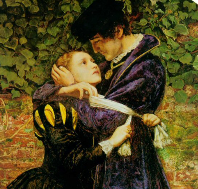 Art just because it's great! 

A Huguenot, on St. Bartholomew" Day: John Everett Millais (1853) 

Exhibited at the Royal Academy of Arts in London with the following inscription beneath the painting; “ "When the clock of the Palais de Justice shall sound upon the great bell, at