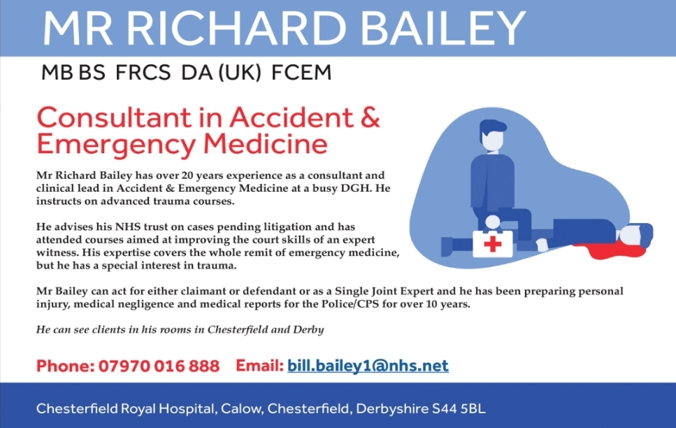 Derby and District Law Society Bulletin (@ddlsbulletin) on Twitter photo Mr Richard Bailey has over 20 years experience as a consultant and clinical lead in Accident & Emergency Medicine. 🏥
To find out more, email him at bill.bailey@nhs.net
This is from page 27 of our latest issue. To read on, click here 👉 issuu.com/eastparkstudio…
#Derby Mr Richard Bailey has over 20 years experience as a consultant and clinical lead in Accident & Emergency Medicine. 🏥
To find out more, email him at bill.bailey@nhs.net
This is from page 27 of our latest issue. To read on, click here 👉 issuu.com/eastparkstudio…
#Derby