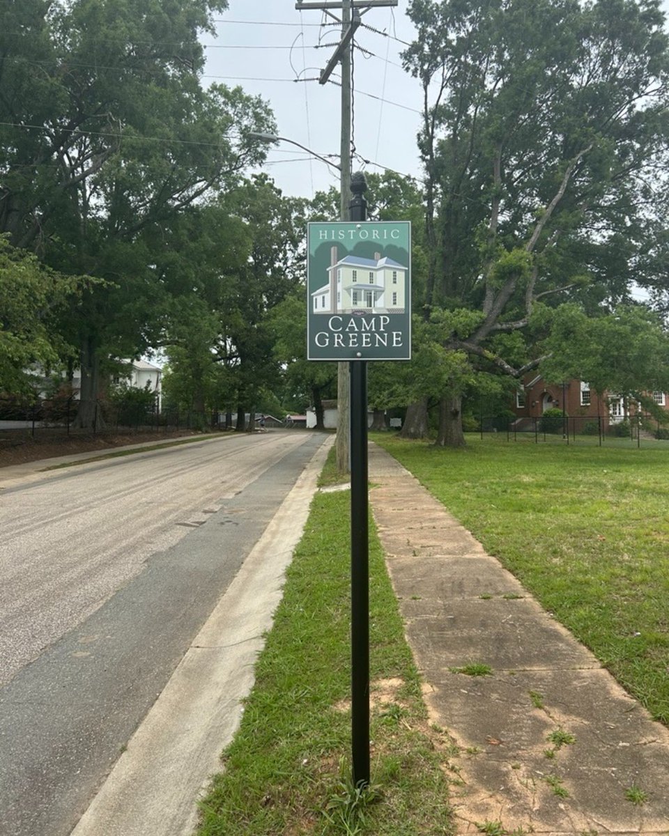 Over 60,000 soldiers trained at Camp Greene in WWI in Charlotte. Some died at the camp from the 1918 flu. This monument honors the units that trained there.

The historic James C. Dowd House (2216 Monument Street) is the only surviving building: meck.co/3FkEYdi