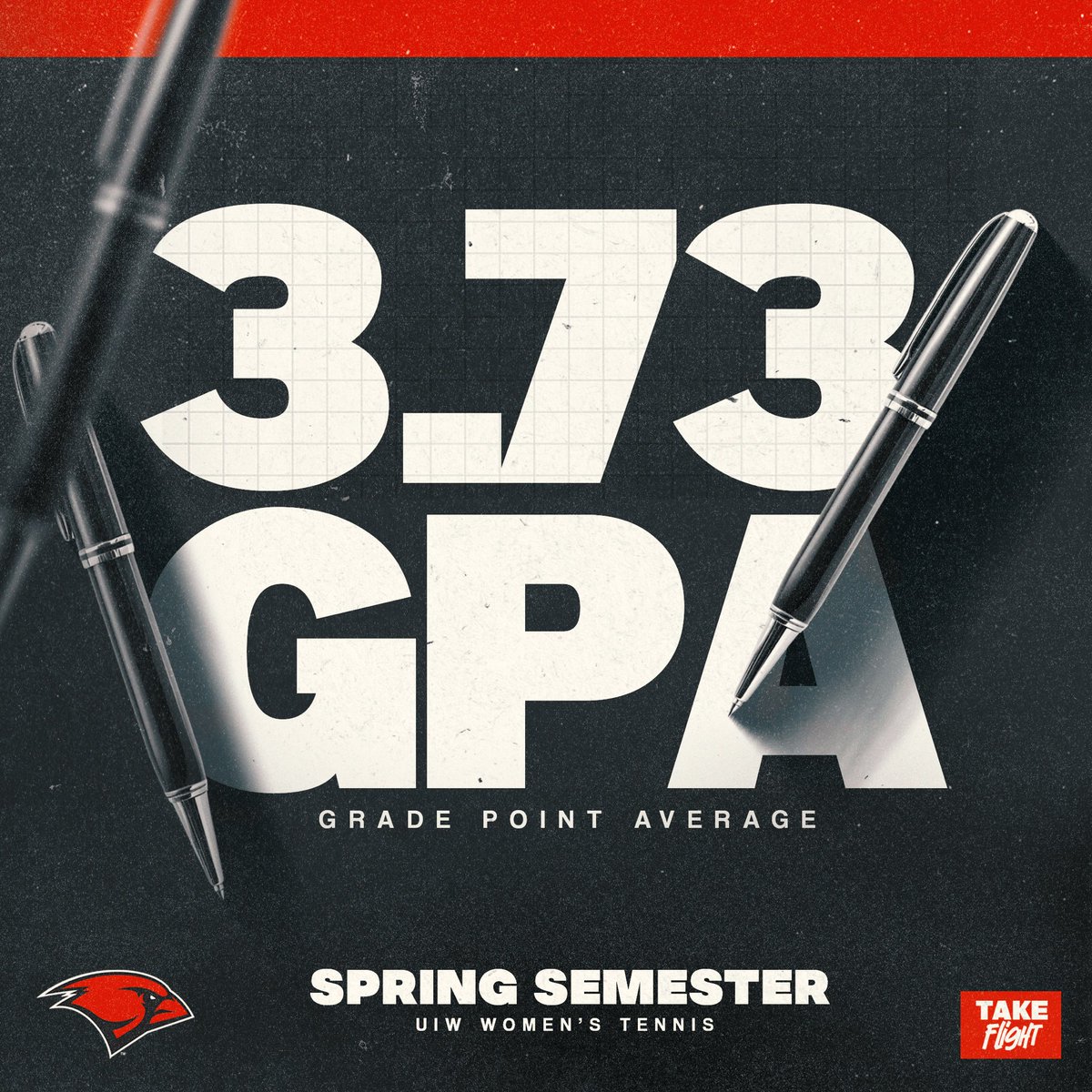 UIWWomensTennis's tweet image. Successful semester in the classroom🤓📚
#TheWord | #TakeFlight