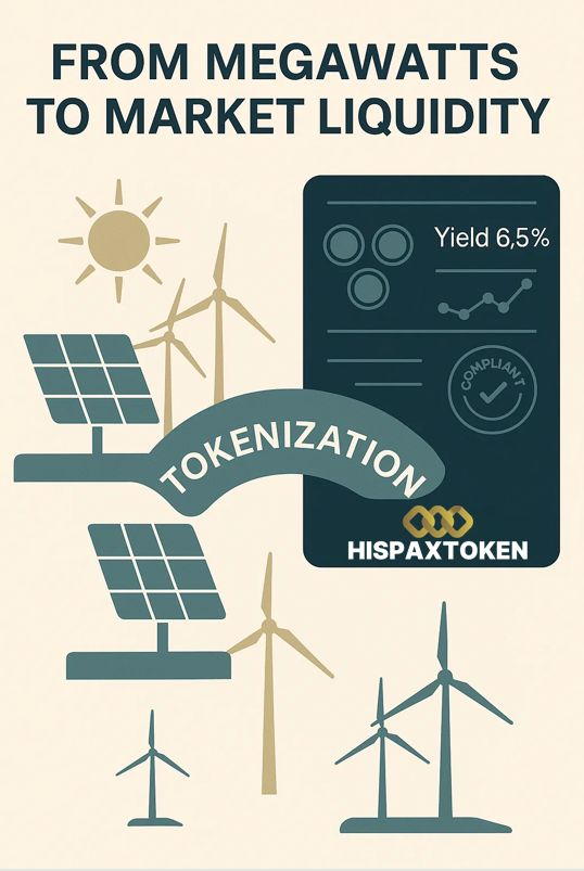 ¡El Futuro Sostenible ya es Digital!
La tokenización ya permite financiar parques solares, eólicos y PPAs bajo marcos regulados como ERC-3643, con trazabilidad, liquidez y acceso global.
#tokenizacion #energiasrenovables #blockchain #ERC3643 #HISPAXTOKEN #ESG #fintechverde 
#goon