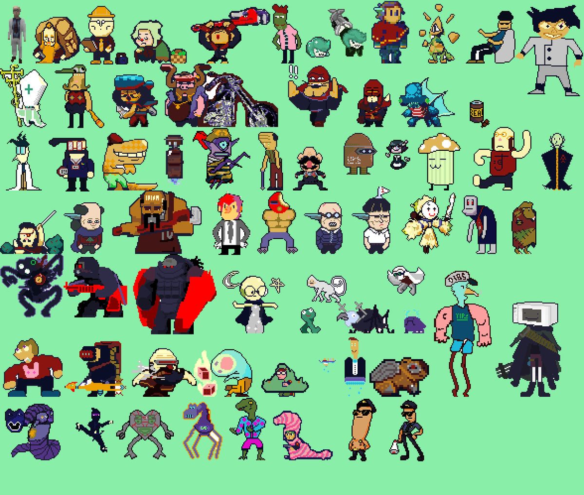 StudioDebacle's tweet photo. What do y'all think of these sprites?
Edite: I forgot fuul and kuul! https://t.co/h70xtXex8x
