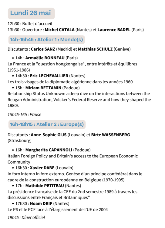 CarlosSanzDiaz's tweet photo. It's a real pleasure to take part in the Doctoral Workshop on the History of Contemporary International Relations here in Nantes. Great discussions, great people. Huge thanks to the organizers for hosting us! #Unipaix #IRhistory @NantesUniv @CRHIA_NantesLR https://t.co/FIcAfdrFip