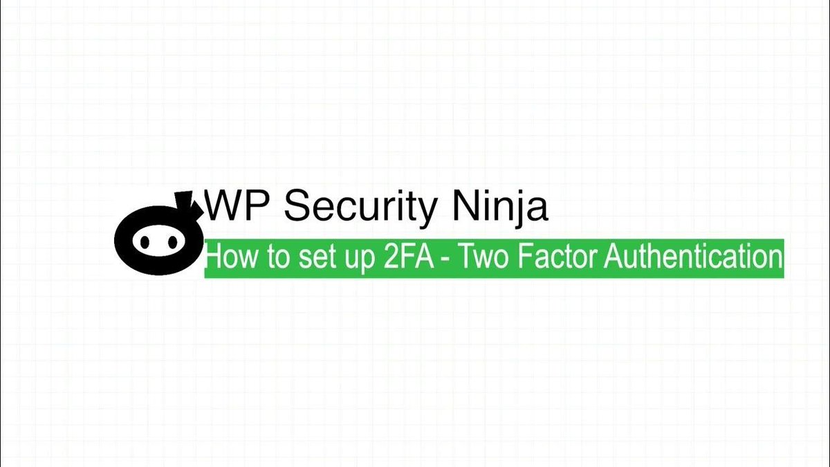 WPSecurityNinja's tweet image. Keep your WordPress site secure! Learn how to easily enable Two-Factor Authentication (2FA) in WP Security Ninja with our quick video tutorial. Watch now and protect your website from unauthorized access: youtube.com/watch?v=XZMEPl… #WordPressSecurity #2FA #SecurityNinja