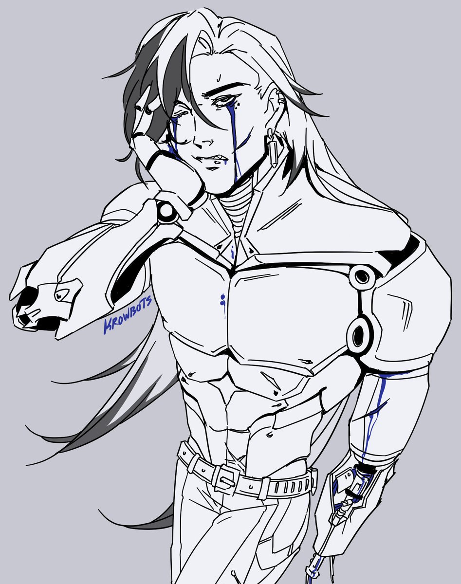 krowbots's tweet image. didn't wanna draw his other hand so i ripped it off. sorry #Boothill