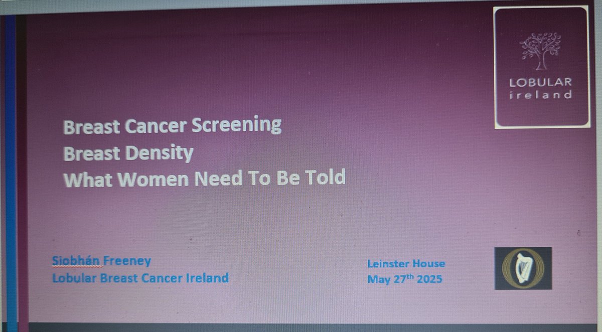 Siobhán Freeney Advocate #BreastDensity #LobularBC (@breastdense) on Twitter photo Looking forward to meeting our Ministers of State tomorrow for the Breast Density Briefing Session in Leinster House AV Room 1.00 to 2.00pm
<a href="/LobularIreland/">Lobular Breast Cancer IRL #LivingWithLobular</a> members have invited all constituency TD's
<a href="/labourwomen/">Labour Women</a>
<a href="/hseNCCP/">NCCP</a> <a href="/UCANIRELAND/">UCAN IRELAND</a>
#Cancerscreening Looking forward to meeting our Ministers of State tomorrow for the Breast Density Briefing Session in Leinster House AV Room 1.00 to 2.00pm
<a href="/LobularIreland/">Lobular Breast Cancer IRL #LivingWithLobular</a> members have invited all constituency TD's
<a href="/labourwomen/">Labour Women</a>
<a href="/hseNCCP/">NCCP</a> <a href="/UCANIRELAND/">UCAN IRELAND</a>
#Cancerscreening