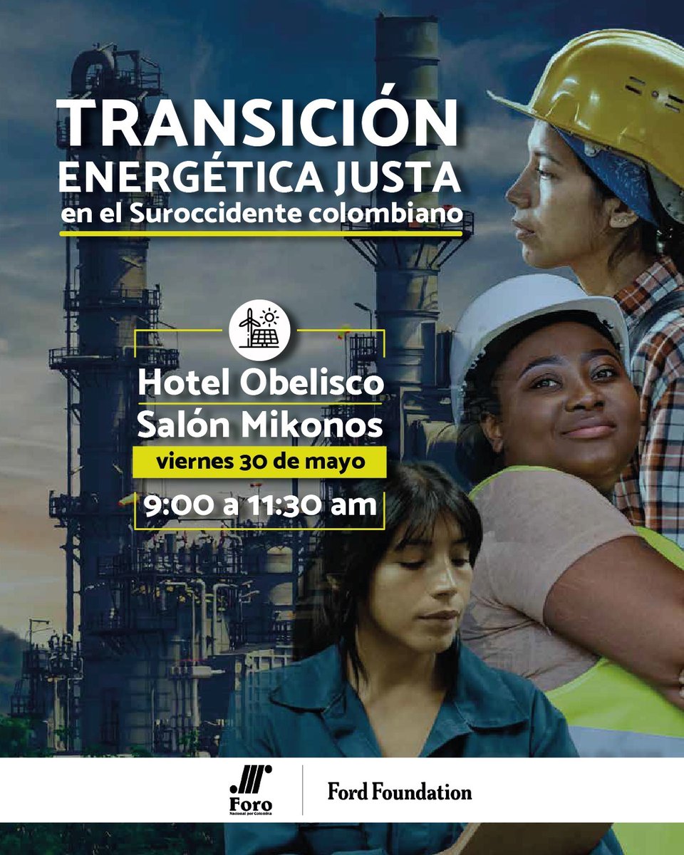 ⚡ ¡Transición energética justa en el suroccidente!

Socializaremos hallazgos del Informe de Industrias Extractivas 2024 y hablaremos sobre comunidades energéticas. 🌱

📅 30 mayo | 🕣 8:30 a.m.
📍 Hotel Obelisco, Cali
🔗 Inscríbete: lnkd.in/eb_ig2fw