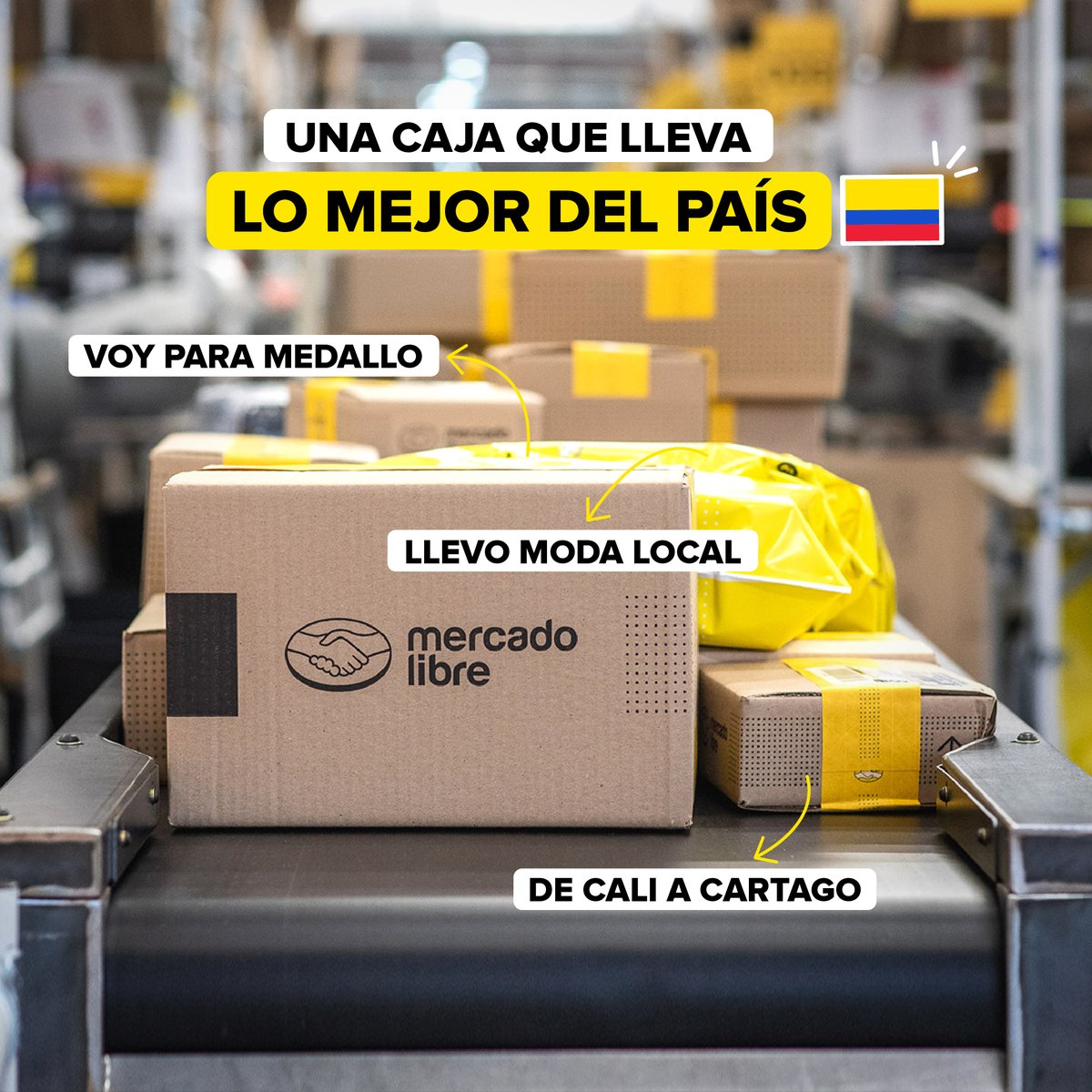 ML_Colombia's tweet image. Unimos territorios, emprendedores y muchísimo talento en una sola caja. Convertimos kilómetros en clics 📦🤝
