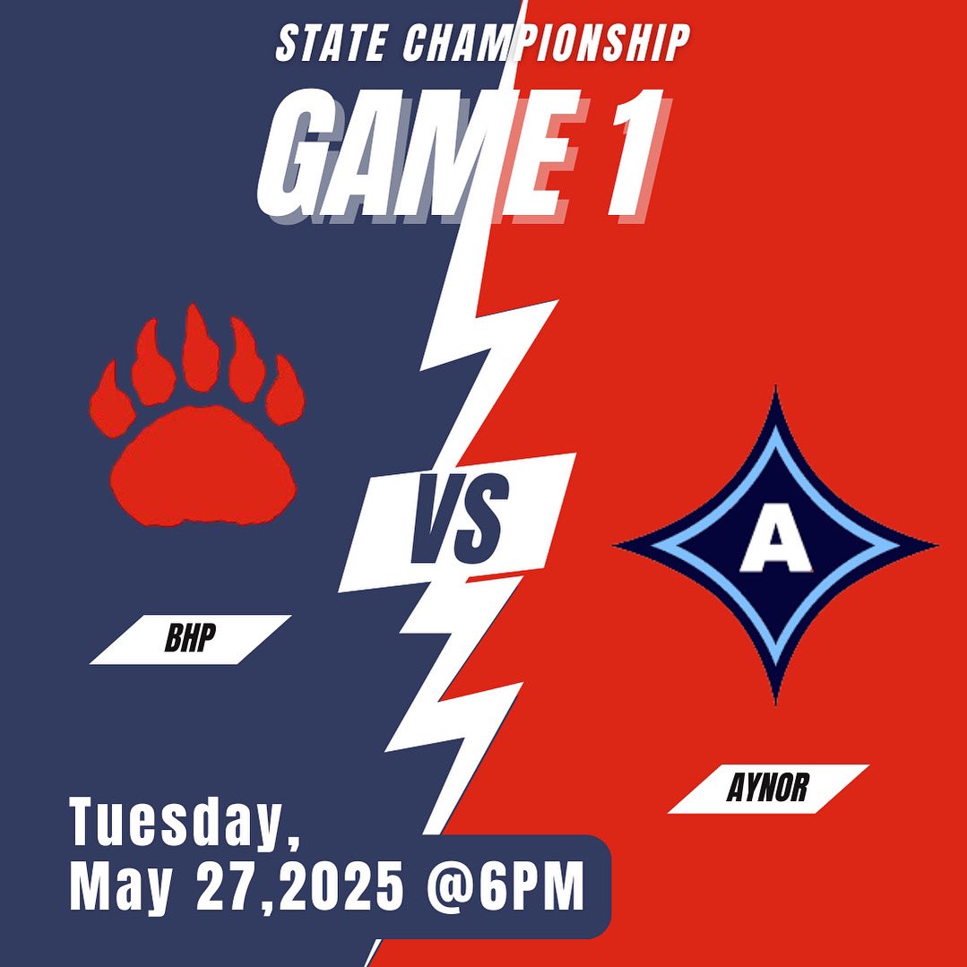 🐻’s are on our way to Aynor‼️ We are still on schedule to play Tuesday @ 6PM.
There will be no cash accepted at the gate, here is the link to buy tickets online! WE WILL SEE YOU THERE🐻‼️

rmd.me/kHwKCPyAns5