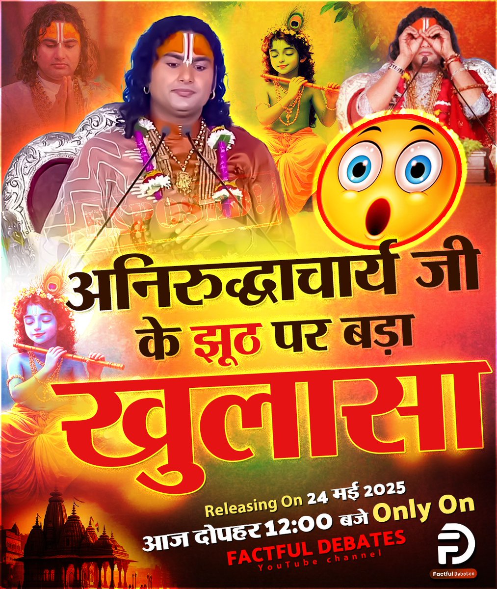 #अध्यात्म_का_बेड़ा_गर्क_करदिया पवित्र गीता जी के अनुसार भक्ति का सही मार्ग क्या है?
सच्चाई जानने के लिए देखें विशेष वीडियो "झूठ की दुकान बंद। अनिरुद्धाचार्य अध्यात्म का बेड़ा गर्क कर रहा है  सबूतों के साथ खुलासा" Factful Debates YouTube Channel पर
Factful Debates YouTube Channel