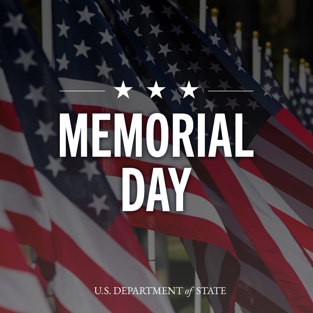 Today is Memorial Day in the United States. On this day, Americans honor the men and women who have lost their lives in military service to the nation. #MemorialDay