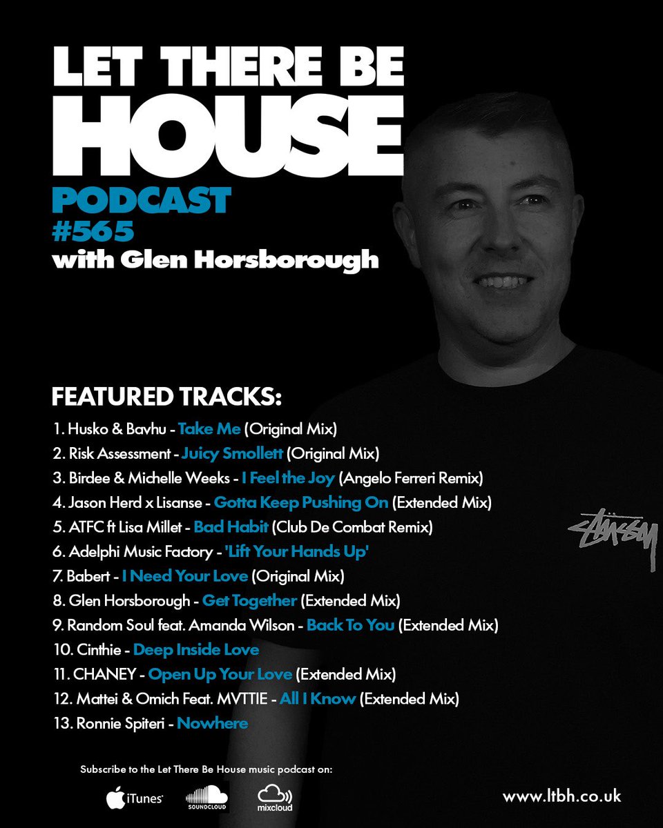 Glen Horsborough (@glenhorsborough) on Twitter photo My new <a href="/LTBH_/">Let There Be House</a> podcast is now up for your Bank Holiday Monday!!
Get locked in here 🔗 lnk.to/LTBHpodcast My new <a href="/LTBH_/">Let There Be House</a> podcast is now up for your Bank Holiday Monday!!
Get locked in here 🔗 lnk.to/LTBHpodcast