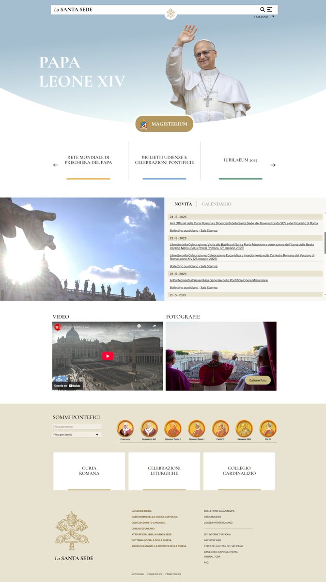 El Vaticano lanza por sorpresa el rediseño de su página web oficial vatican.va