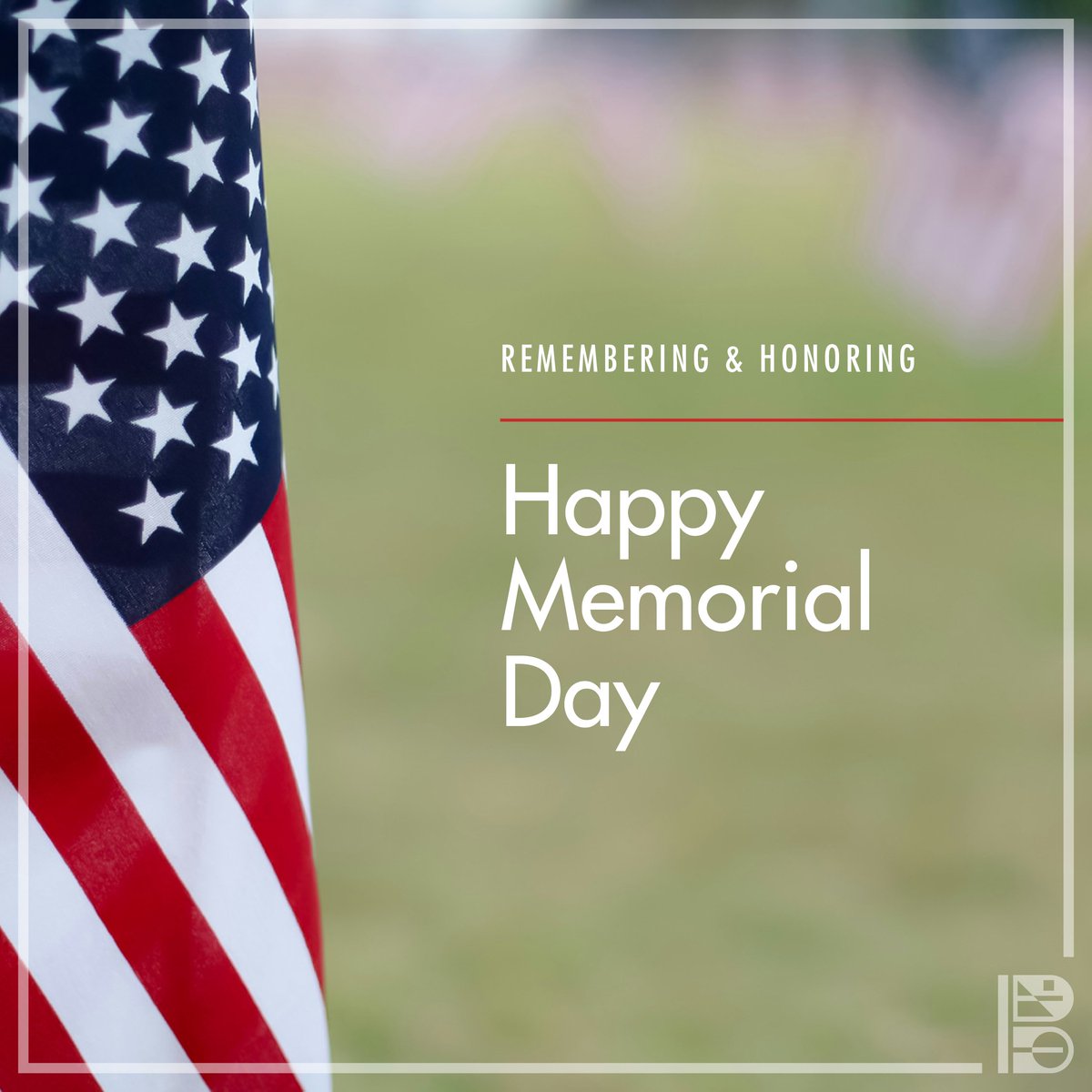As Americans, we are privileged to enjoy freedoms—like speech, religion, and assembly—protected by those who made the ultimate sacrifice.

This Memorial Day, we honor and remember the brave men and women who gave their lives for our country. 

#MemorialDay #HonorAndRemember