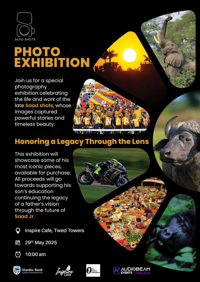 Makoma Nation (@makomanation) on Twitter photo In the loving memory of good friend <a href="/saadShots/">Saad Shots 📸</a>, let’s all gather at Inspire Cafe, Twed Towers for the exhibition with an aim to raise money and support Saad Jnr
Together, we can do this. In the loving memory of good friend <a href="/saadShots/">Saad Shots 📸</a>, let’s all gather at Inspire Cafe, Twed Towers for the exhibition with an aim to raise money and support Saad Jnr
Together, we can do this.