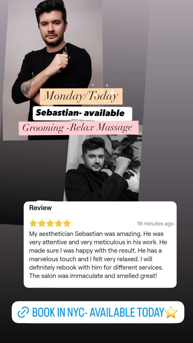 Monday schedule available in NYC