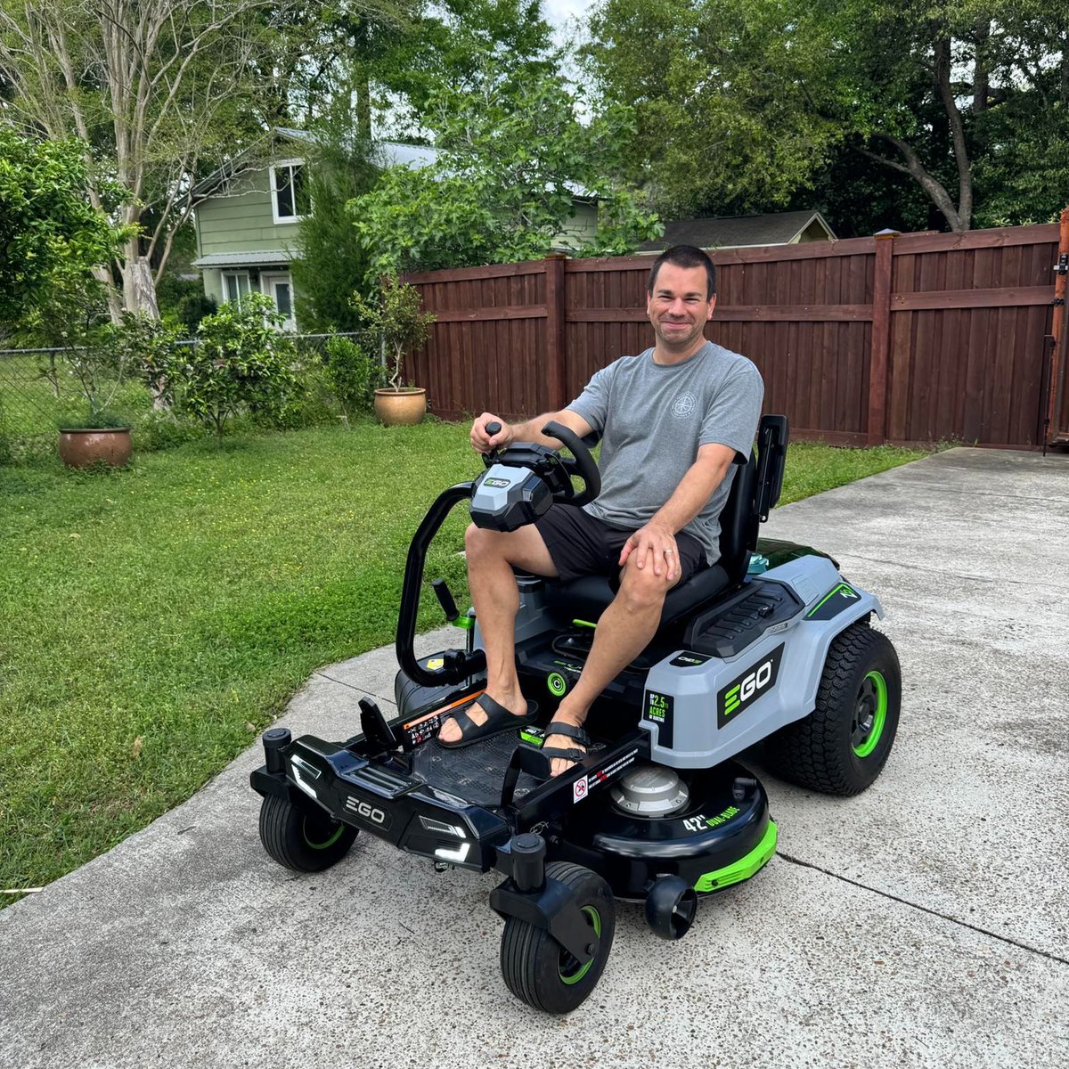 Remember when lawn mowing used to be a chore? Image by Brad Cote