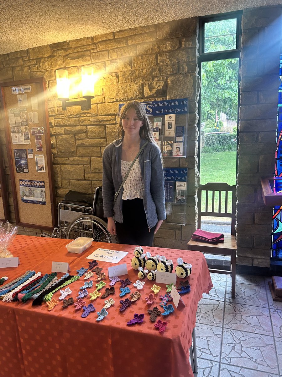 BWSixthFormVI's tweet photo. After Mass this week, two of our Student President Campaigners sold homemade treats and crochet creations, raising an incredible £225 for CAFOD. Well done Eve and Emma! #elections #studentunionpresident https://t.co/7lVHd4WjVP