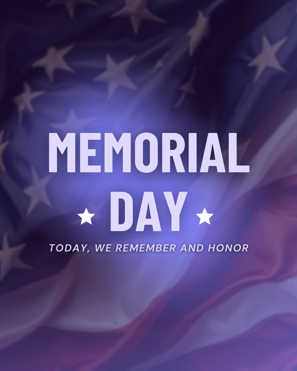 Today, we come together to honor the brave heroes who made the ultimate sacrifice. Their courage and dedication inspire us, reminding us to cherish every moment. Let us remember them today and every day, carrying their legacy in our hearts. 

#MemorialDay #HonorAndRemember