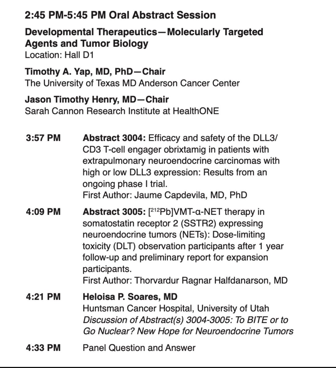 Ja_Capdevila's tweet photo. 📡🔊 Have you seen #neuroendocrinecancer oral ppts at Developmental Therapautics #ASCO25 ??!! Slowly but progressive relevance of Neuroendocrine Neoplasms in early drug oncological research 💪🏻 Don’t miss the opportunity for great discussion with @OncoThor and @helops79 🤓 https://t.co/dsjoDegQO8