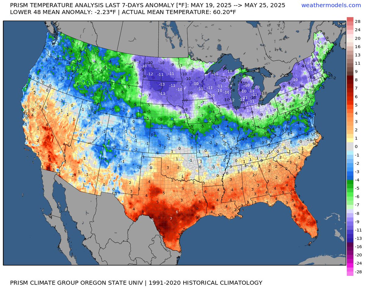 Hi there, <a href="/ClimateCentral/">Climate Central</a>. 👋 

If the unusually warm weather in Florida last week was caused by global warming, does that mean that the unusually cold weather in the Midwest, Great Plains and Northeast was caused by global cooling?

Because by your logic, that’s the case.