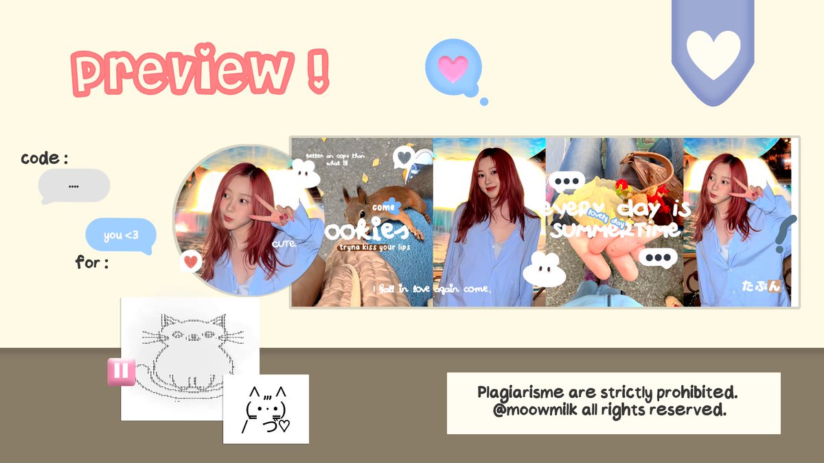 moowmilk's tweet image. repost are appreciated!🤏🏻

haiii last for today! aku ada 5 layout ready stock Giselle terbaru, yang bisa di jemput sekarang juga lewat dm aku ya, price on alt, free retext!🧁

#zonaba #zonauang