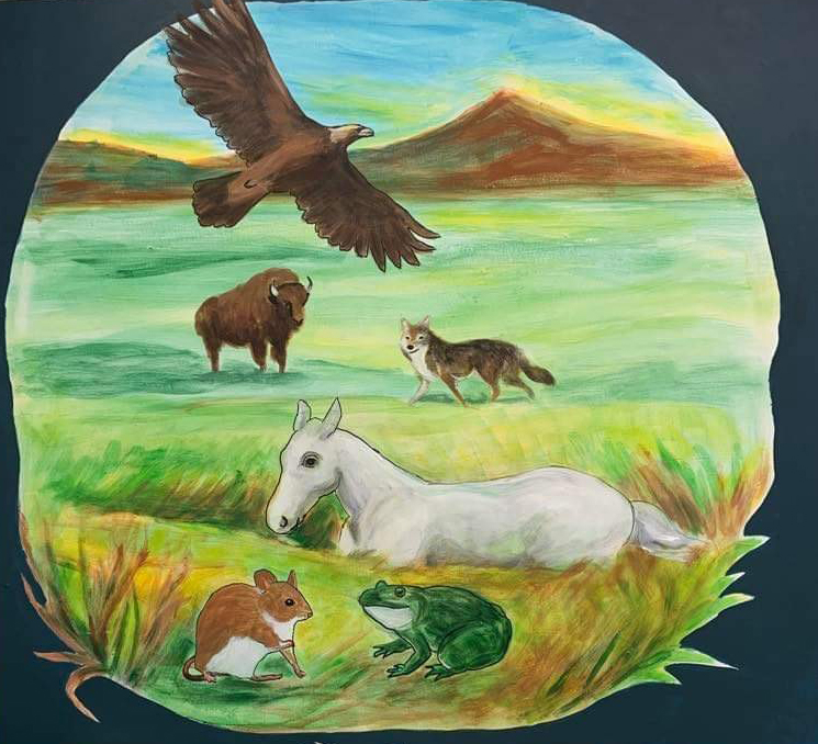 Our visual arts workshop is a big part of our programming geared towards Indigenous Youth. They have an opportunity to work with talented visual artists to create their own paintings and collaborate on a mural for their school and community. Visit artscancircle.ca for more