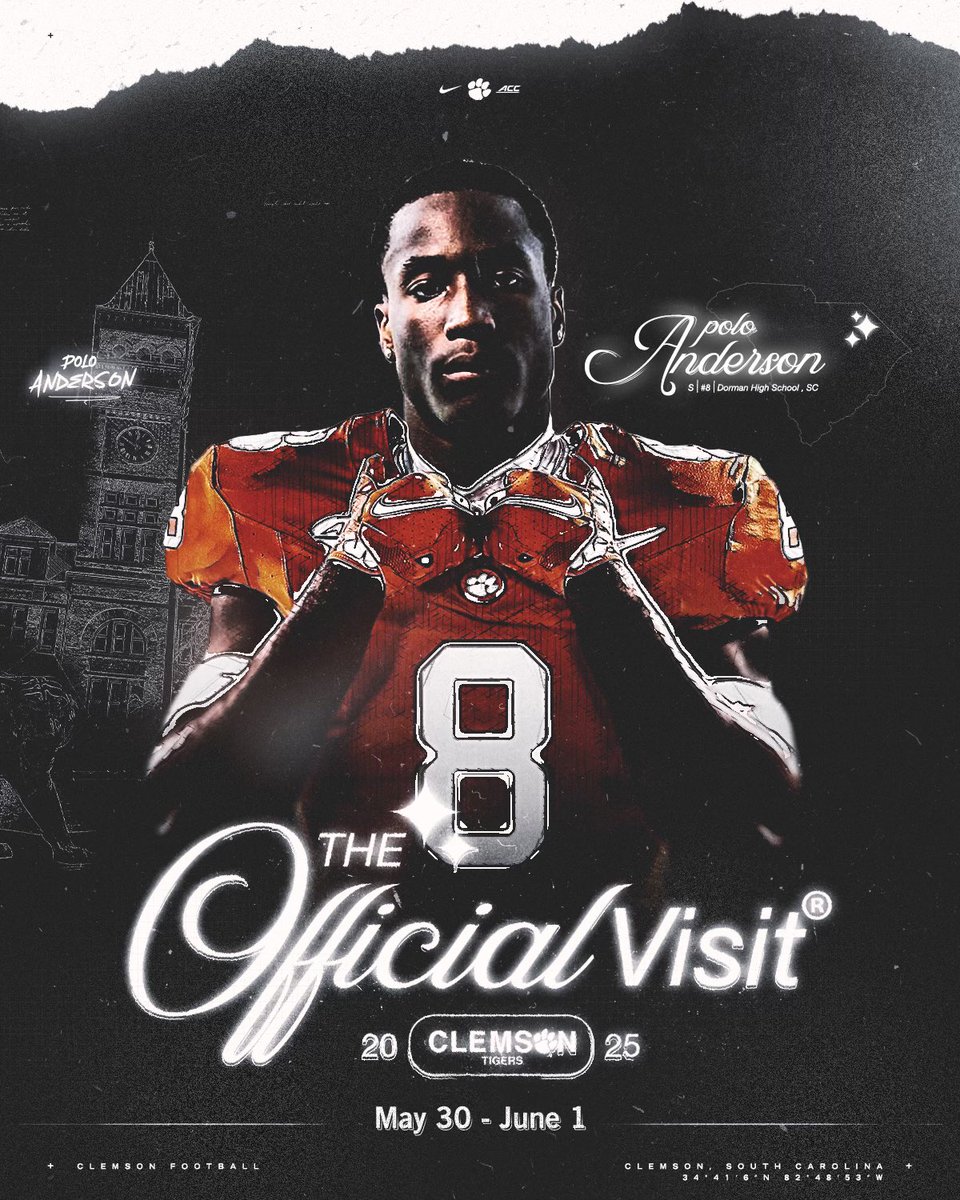 Kentavion ‘’polo’’ Anderson ❹ˢᵗᵃʳ 𝘋𝘉 ✞ (@kentavion_a) on Twitter photo Back at the CRIB this weekend 🐅! #AGTG <a href="/ClemsonFB/">Clemson Football</a> <a href="/CoachConn/">Mickey Conn</a>
<a href="/adamdropsbombs/">Adam</a> <a href="/coachmorrisDHS/">Jake Morris</a>
<a href="/Hawkinsjs/">Jo-Jo Hawkins</a> <a href="/Coach_Boyd77/">Malcolm Boyd</a>
<a href="/TheJoeyHawkins/">Joey Hawkins</a> <a href="/ChadSimmons_/">ChadSimmons</a>
<a href="/AnnaH247/">Anna Adams</a> Back at the CRIB this weekend 🐅! #AGTG <a href="/ClemsonFB/">Clemson Football</a> <a href="/CoachConn/">Mickey Conn</a>
<a href="/adamdropsbombs/">Adam</a> <a href="/coachmorrisDHS/">Jake Morris</a>
<a href="/Hawkinsjs/">Jo-Jo Hawkins</a> <a href="/Coach_Boyd77/">Malcolm Boyd</a>
<a href="/TheJoeyHawkins/">Joey Hawkins</a> <a href="/ChadSimmons_/">ChadSimmons</a>
<a href="/AnnaH247/">Anna Adams</a>