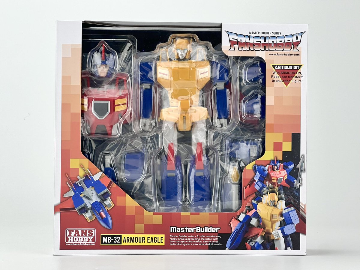 fans_hobby's tweet photo. MB-32 ARMOUR EAGLE will start shipping soon👏🏼👏🏼
Check out the packaging box!
#fanshobby #thirdpartytransformers #metalhawk #armoureagle #masterforce #928toyslaboratory https://t.co/30HxIUSsZn