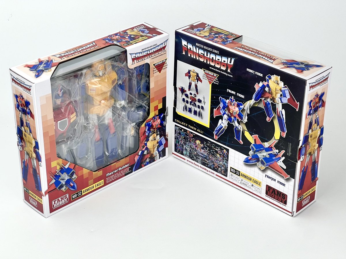 fans_hobby's tweet photo. MB-32 ARMOUR EAGLE will start shipping soon👏🏼👏🏼
Check out the packaging box!
#fanshobby #thirdpartytransformers #metalhawk #armoureagle #masterforce #928toyslaboratory https://t.co/30HxIUSsZn